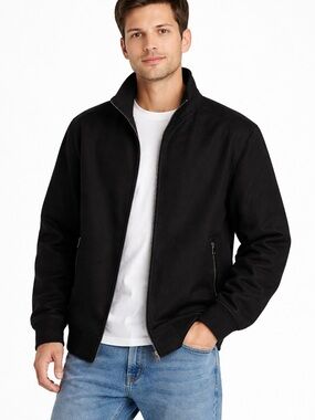 Calvin Klein Black Men's Zip Jacket with Branded Tag